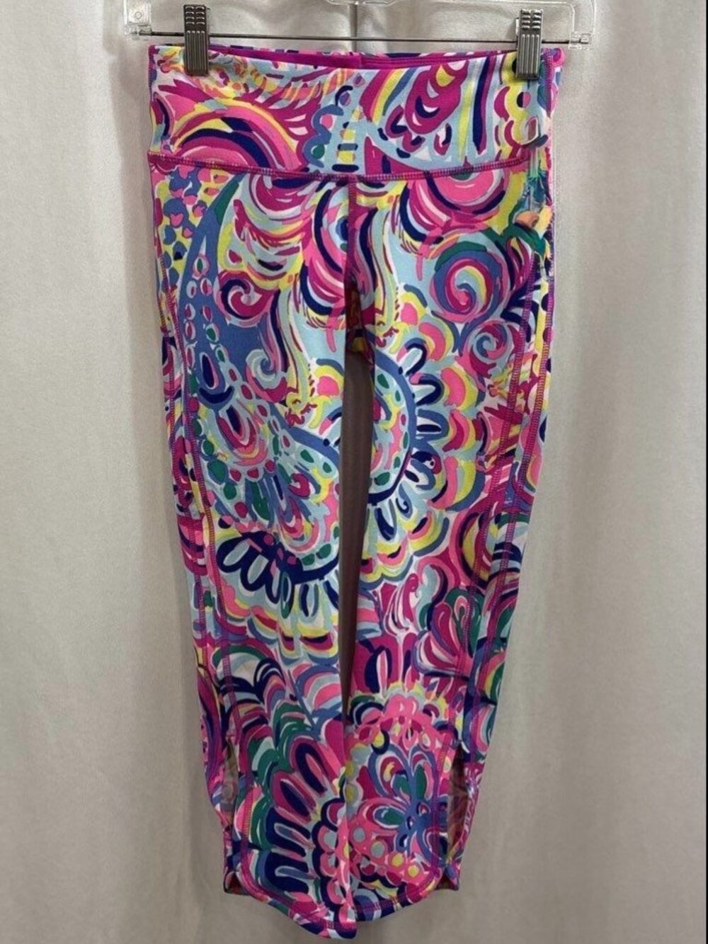 Lilly Pulitzer Luxletic Multicolor Floral Swirl Cropped Leggings XS